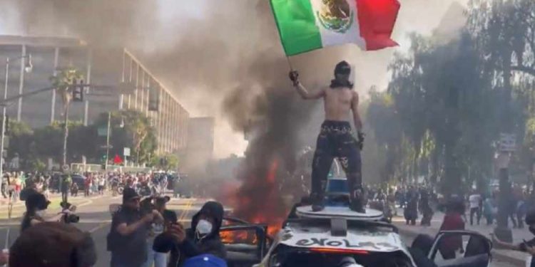 Protesto em Los Angeles 8/6/2025