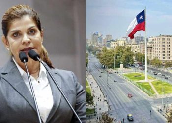 A deputada Socorro Pimentel passeia no Chile em meio aos impasses entre governo e Alepe