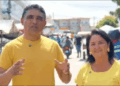 Prefeito eleito de Custódia, Manoel Messias, e a vice, Anne Lúcia.