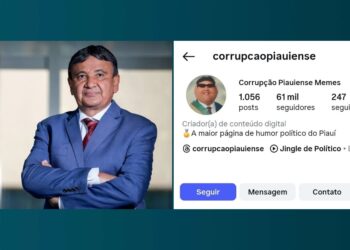 Wellington Dias (PT) foi o tema do post no perfil "Corrupção Piauiense Memes"