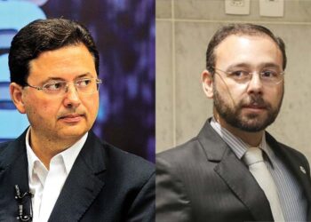 O advogado Antônio Campos (esq.) e o jornalista Múcio Aguiar