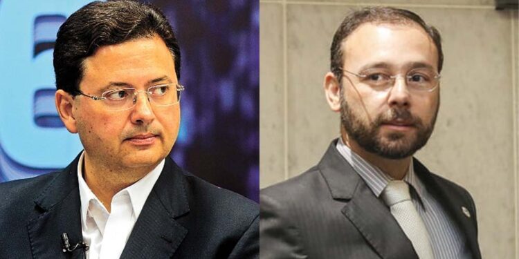 O advogado Antônio Campos (esq.) e o jornalista Múcio Aguiar