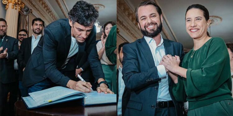 Daniel Coelho e André Teixeira foram empossados por Raquel Lyra