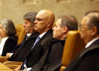 Ministros do STF, durante sessão no plenário