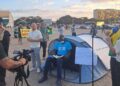 O deputado Helio Lopes (PL-RJ) acampa na frente do STF em protesto a decisões do ministro Alexandre de Moraes - Foto: Mariana Brasil