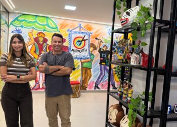 Na foto Maria Laura e Dinho Araújo.