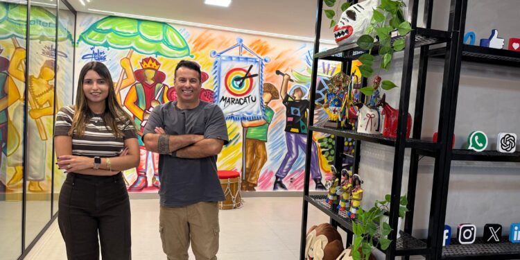 Na foto Maria Laura e Dinho Araújo.