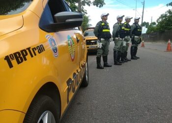 BPTran realiza ações de bloqueio e abordagem em rodovias estaduais. Foto/Divulgação