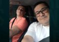 Maxuell Fernandes e o superintendente o padre Claudionor Alves de Lima