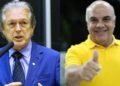 Deputado Luciano Bivar (esq.) e o presidente do Sport, Yuri Romão