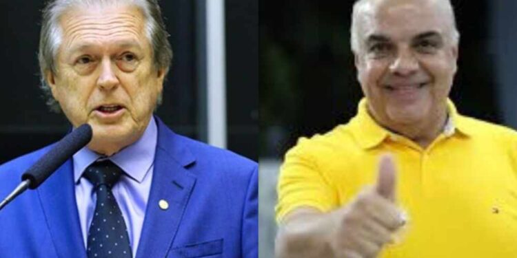 Deputado Luciano Bivar (esq.) e o presidente do Sport, Yuri Romão