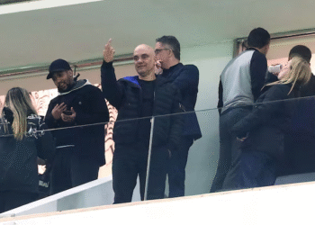 No estádio, Moraes reagiu a xingamentos de um grupo de torcedores corintianos. Foto: Alex Silva