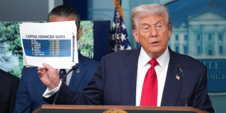 A fala foi feita durante anúncio de estado de emergência de segurança pública na capital dos EUA.