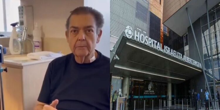 Faustão está internado há três semanas para tratar uma infecção na perna.