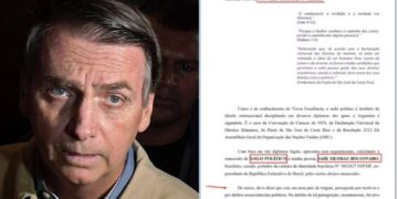 O arquivo foi encontrado no telefone celular de Bolsonaro apreendido pela pela PF.
