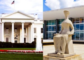 Casa Branca (à esq.) e sede do STF. Foto: Divulgação.