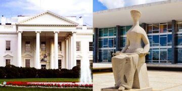 Casa Branca (à esq.) e sede do STF. Foto: Divulgação.