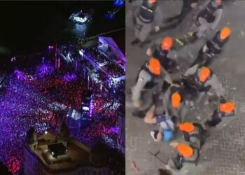 Cenas de violência foram registradas durante o show da cantora Priscila Senna.