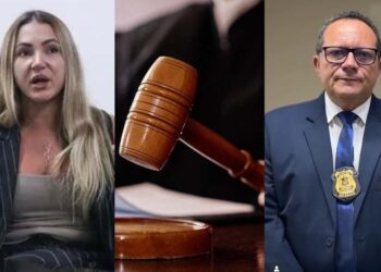 Natasha Dolci e o delegado Joel Venâncio