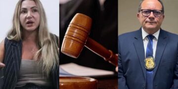 Natasha Dolci e o delegado Joel Venâncio