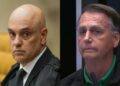 O ministro Alexandre de Moraes (STF) e o ex-presidente Jair Bolsonaro (PL)