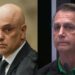 O ministro Alexandre de Moraes (STF) e o ex-presidente Jair Bolsonaro (PL)