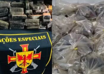 224 quilos de cocaína foram encontrados no veículo