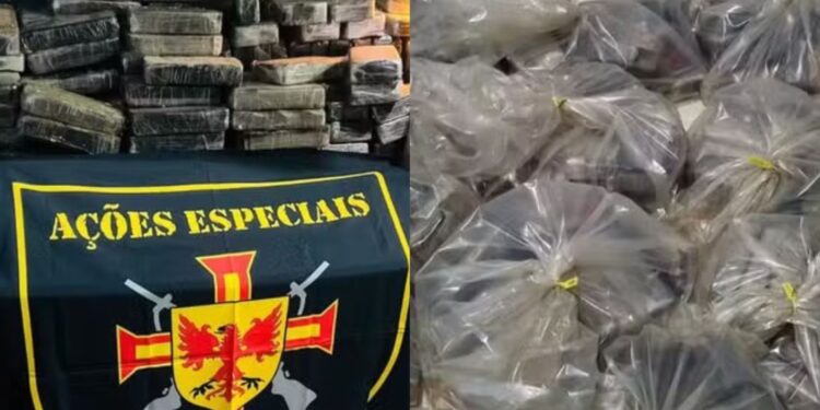 224 quilos de cocaína foram encontrados no veículo