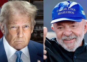 O presidente do Brasil, Luiz Inácio Lula da Silva, e o dos Estados Unidos, Donald Trump