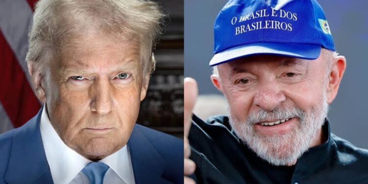 O presidente do Brasil, Luiz Inácio Lula da Silva, e o dos Estados Unidos, Donald Trump