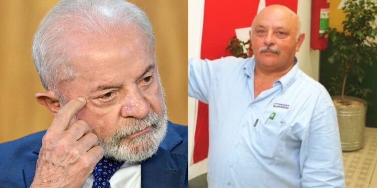 Lula (PT), Frei Chico (vice-presidente do Sindnapi e irmão de Lula).
