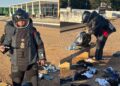 Mochila do Homem que ameaçou explodir bomba em frente ao STF