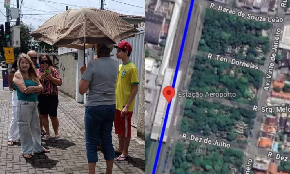 Moradores protestam contra corte de árvores para obra habitacional em Boa Viagem