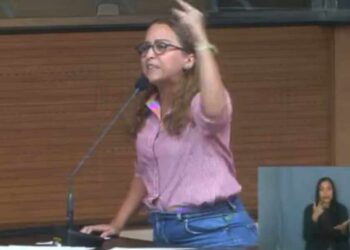 Vereadora Karin Santos critica colega durante debate sobre habitação