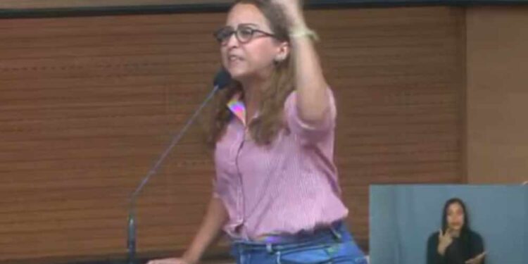 Vereadora Karin Santos critica colega durante debate sobre habitação