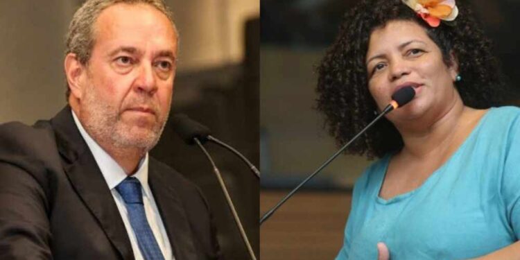 O presidente da Alepe, Álvaro Porto, e a deputada Dani Portela