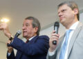 O presidente do PL, Valdemar Costa Neto, e o governador de São Paulo, Tarcísio de Freitas.
