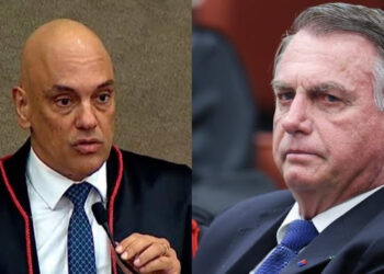 Alexandre de Moraes e Bolsonaro (PL)