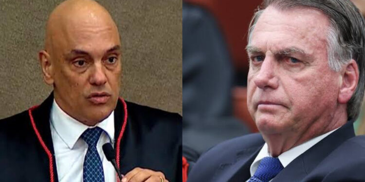 Alexandre de Moraes e Bolsonaro (PL)