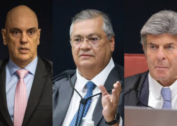 Alexandre de Moraes, Flávio Dino, Luiz Fuz (esq. p/ dir.)