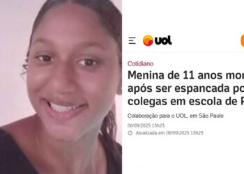 Alícia Valentina morreu após ter sido espancada por colegas dentro da escola