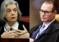 Os ministros do STF, Cármen Lúcia e Cristiano Zanin.