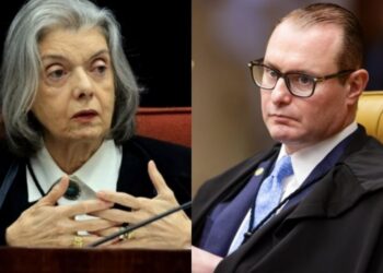 Os ministros do STF, Cármen Lúcia e Cristiano Zanin.