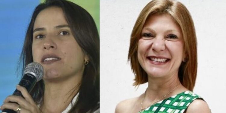 A governadora Raquel Lyra (PSB) e a secretária da Controladoria-Geral do Estado, Érika Laces