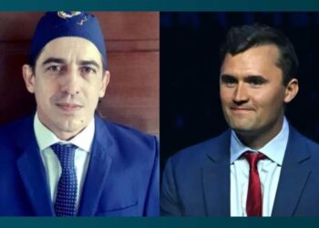 O médico brasileiro Ricardo Jorge, e o ativista conservador Charles Kirk.