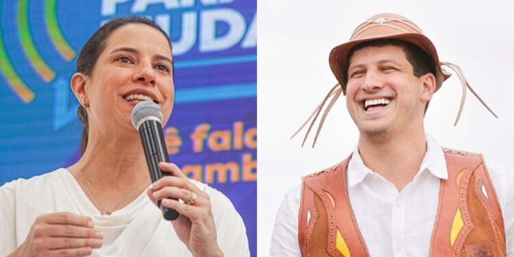 A governadora Raquel Lyra (PSD) e o prefeito João Campos (PSB)