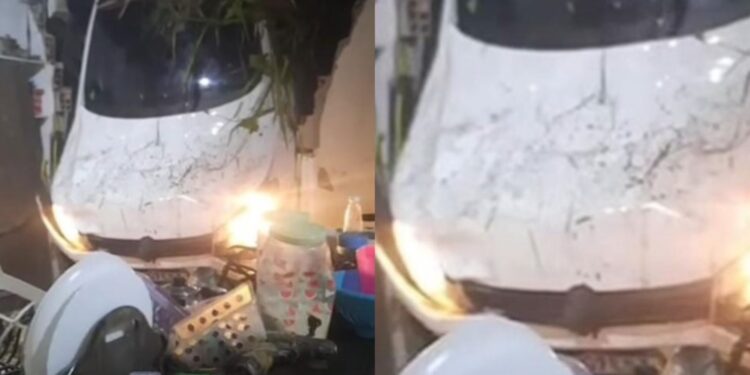 Acidente aconteceu na tarde da quinta (4), no Ibura, Zona Oeste do Recife. Quatro pessoas estavam na casa, mas ninguém ficou ferido.