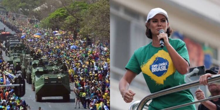 Ex-primeira-dama Michelle Bolsonaro, presidente do PL Mulher.