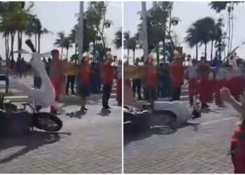 A vítima foi socorrida e está recebendo cuidados médicos