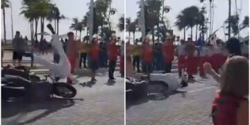 A vítima foi socorrida e está recebendo cuidados médicos